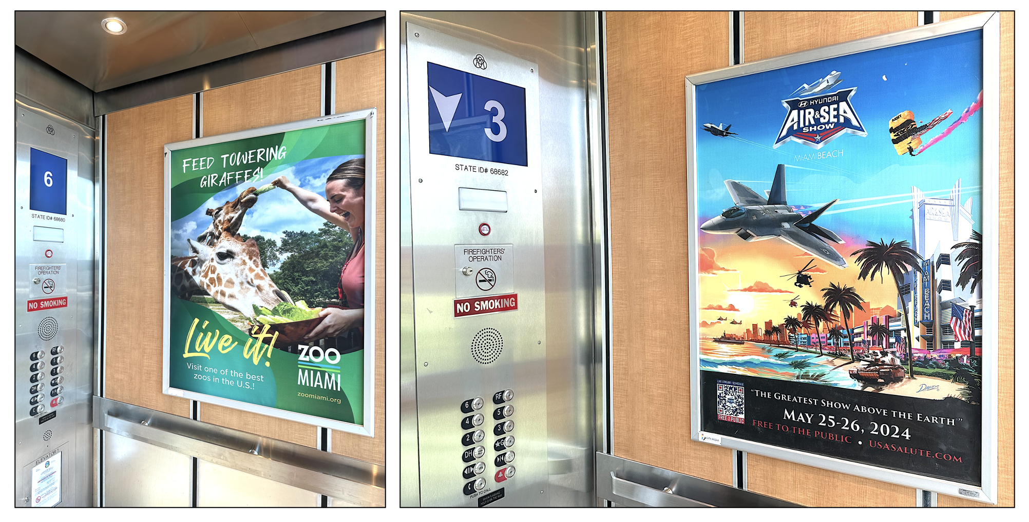 Outdoor advertising in Miami and Miami Beach. Local outdoor advertising company. Parking garage advertisements. Elevator ads.